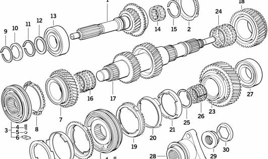 Axe de transmission pour BMW Series 1 E87, série 3 E36, E46, série 5 E34, E39, Z4 E85 (OEM 23221228362). BMW d'origine