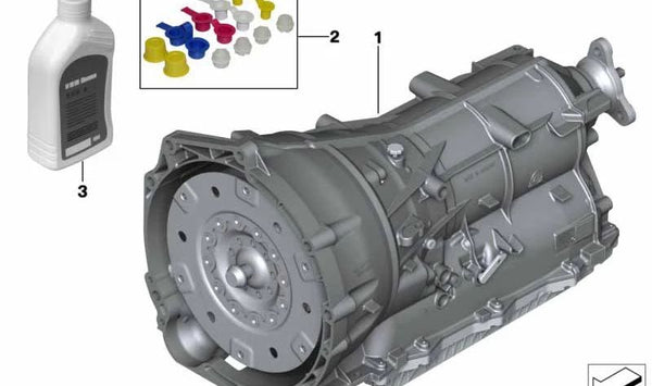 Reparación de caja de cambios automática OEM 24009896815 para BMW G30, G38, G11, G12. Original BMW.