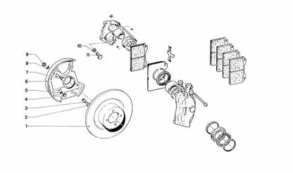 Disco de freno delantero OEM 34111152088 para BMW E23, E24, E28. Original BMW.