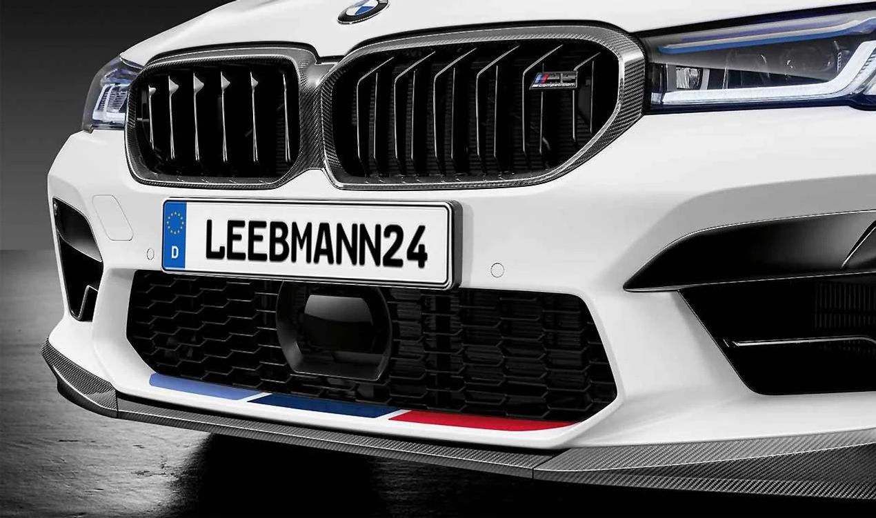 Splitter delantero M Performance carbono OEM 51192472302 para BMW Serie 5 F90N. Mejora el diseño deportivo y aerodinámico del coche. Original BMW.