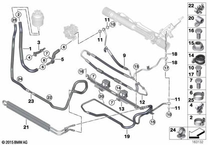 Soporte para BMW E90, E90N, E92, E92N, E93, E93N (OEM 32412283786). Original BMW