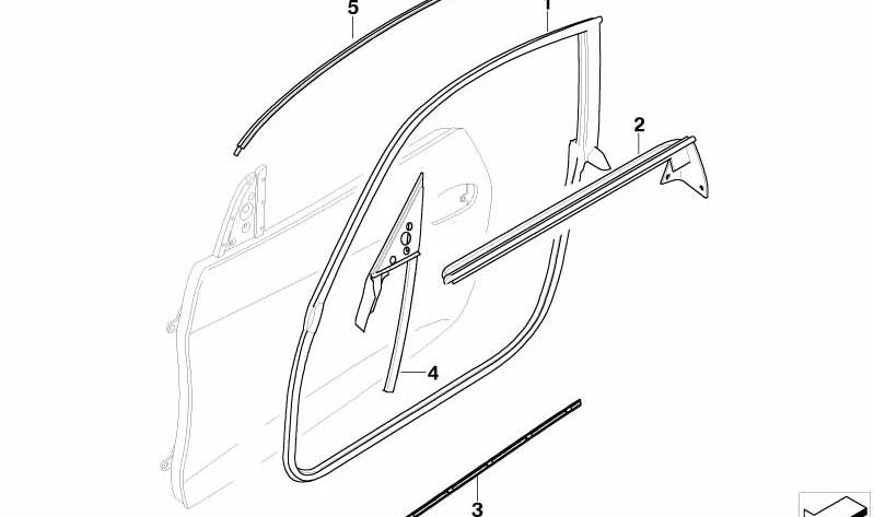 Right External Mirror Board 51337148936 for BMW E85, E86. Original BMW.