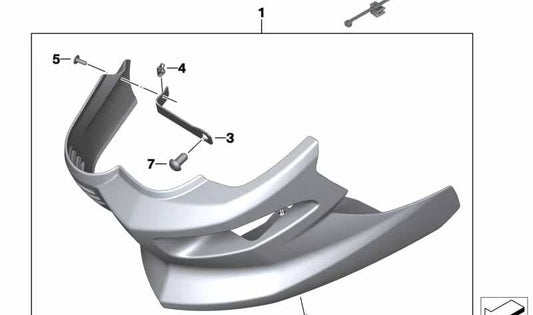 Angular de apoyo derecho OEM 71607699465 para BMW Motorrad F800S, F800R, F800GT. Original BMW Motorrad.