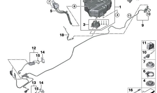 SCR Dosing Module for BMW 7 Series G70 (OEM 11787926027). Original BMW