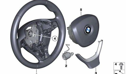 Volante deportivo OEM 32306867285 para BMW F07, F10, F11, F18, F12, F13, F01, F02. Compatible con versiones LCI (N). Original BMW.