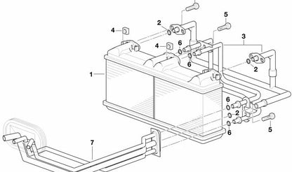 Aluminiumkühler mit Wassertank OEM 64118373175 für BMW E38. Original BMW.