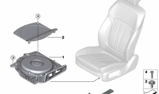 Unter der rechten Zentrum für BMW F90, G30, G31, G32, G11 (OEM 65136800954). Original BMW.
