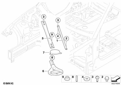 Cubierta para BMW E82, E90, E92, E93, X1 E84 (OEM 51617891281). Original BMW