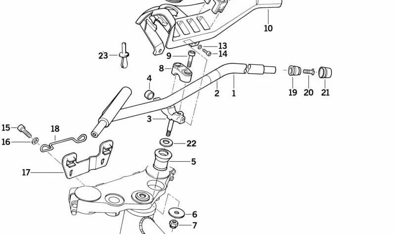 Tubo flexible freno trasero OEM 32712307356 para motos BMW K 1100 RS, K 1100 LT. Original BMW Motorrad.