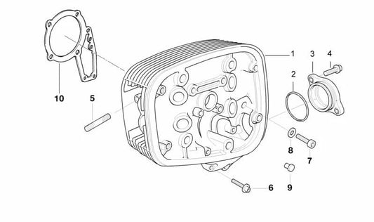 Culata derecha OEM 11121342200 para motos BMW R1100S, R1150GS, R1150R... y más. Original BMW Motorrad.