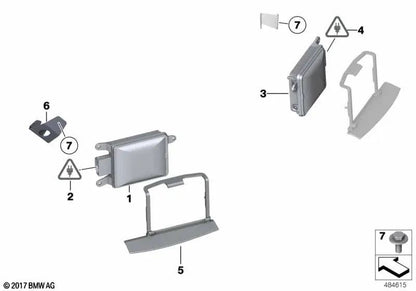 Sensor de aviso de alteração Master Mestre Right para BMW 5 F07 Series, F10N, F11N; 6 Série F06, F12, F13; 7 Série F01N, F02N (OEM 66326885041). BMW original.