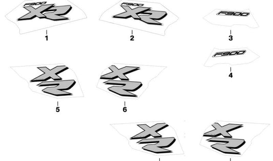 Emblema lateral izquierdo de tapa de depósito OEM 51149443909 para BMW Motorrad G310R, G310GS, C400X, C400GT, R1250R, R1250RS, F900R, F900XR. Original BMW Motorrad.