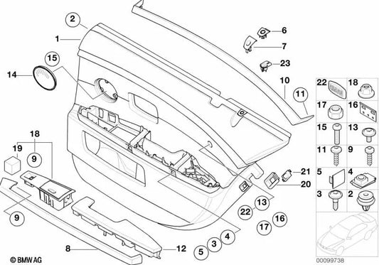 Airbag -Abdeckung für BMW E65, E66 (OEM 51417025684). Original BMW.