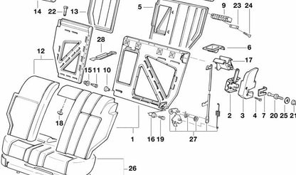 Cubierta derecha para BMW E34 (OEM 52208133456). Original BMW