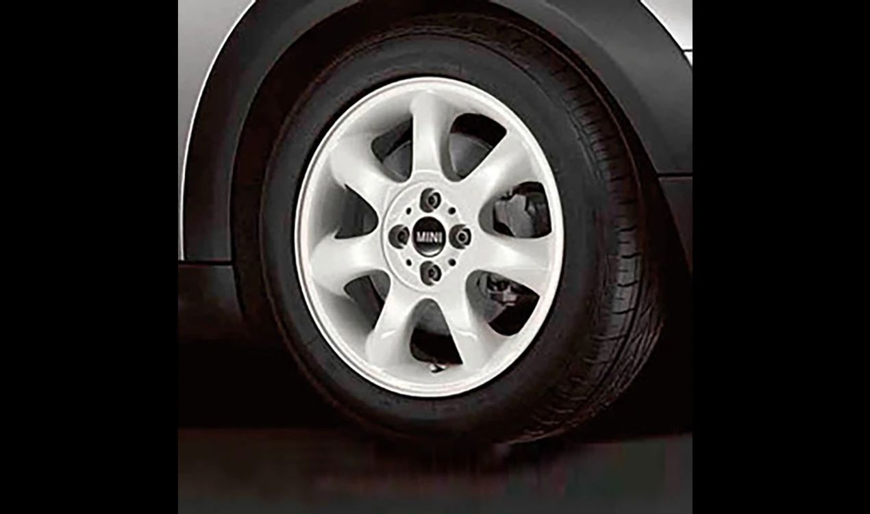 Cerchio in lega 16" 6.5J ET48 Bridge Spoke 94 Aspen White OEM 36116775800 per MINI R50, R53, R56, Clubman R55, Cabrio R52/R57, Coupé R58, Roadster R59... e altro. MINI originale.
