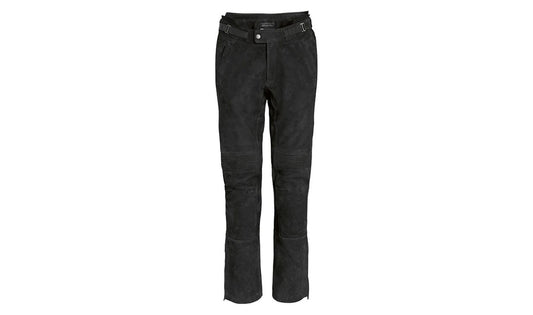 Pantalón de moto de cuero Furka OEM 76115A80D59 para BMW Motorrad {modelos compatibles: Roadster, Tour}. Con protecciones NP3, clase AAA. Original BMW Motorrad.