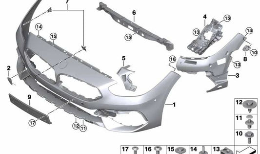 Front Bumper Primed OEM 51119463790 for BMW Z4 G29. Original BMW.