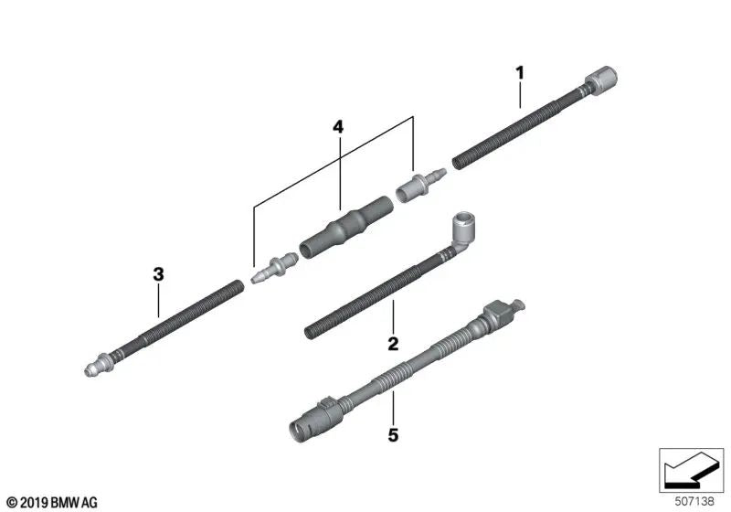 BMW tubo di guida per la BMW 1 F20 Series, F21, F40, Serie 2 F22, F23, F87, Series 3 F30, F31, F34, F80, Series 4 F32, F33, F82, Serie 5 F07, F10, F11, F18, 6 F06, F13, F13, 7 F01, F02, G11, 8 F93 Serie, I01, I20, X1 F48, U11, X2 F39