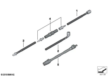 BMW tubo di guida per la BMW 1 F20 Series, F21, F40, Serie 2 F22, F23, F87, Series 3 F30, F31, F34, F80, Series 4 F32, F33, F82, Serie 5 F07, F10, F11, F18, 6 F06, F13, F13, 7 F01, F02, G11, 8 F93 Serie, I01, I20, X1 F48, U11, X2 F39