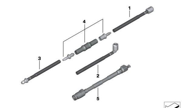 Tubo conector OEM 61667329179 para BMW {F20, F21, F40, F52, F70, F22, F23, F44, F45, F46, F87, G42, G87, U06, F30, F31, F34, F35, F80, G20, G21, G28, G80, G81, F32, F33, F36, F82, F83, G22, G23, G26, G82, G83, F07, F10, F11, F18, F90, G30, G31, G38,