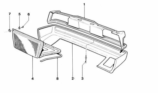 Rear body panel OEM 41342165141 for BMW E46. Original BMW.
