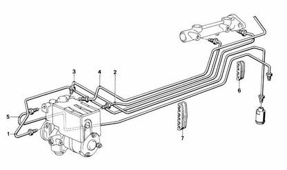 Tubería de freno OEM 34512225867 para BMW E30. Pieza original BMW.