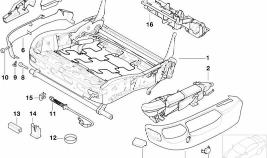 Outer cover for BMW 5 Series E39 (OEM 52107057996). Original BMW