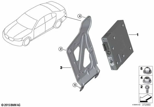 TV -Modul für BMW 5 F07 -Serie, F10, F11, F18, F90, G30, G31, G38, Serie 6 F12, F13, G32, Serie 7 F01, F02, F04, G11, G12, X5 F15, F85, X6 F16, F86 (OEM 6550936606). Original BMW.