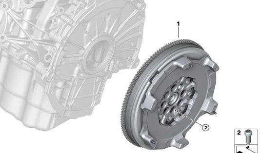 Volante bimasa OEM 21209503490 para BMW G87, G80, G80N, G82, G82N. Compatible con Serie 2, Serie 3 y Serie 4. Original BMW.
