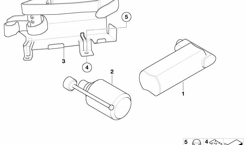 Soporte para sistema de movilidad OEM 71106767726 para MINI R50, R52, R53 (2002-2008). Original MINI. Ideal para guardar el kit de movilidad en el maletero de forma segura.