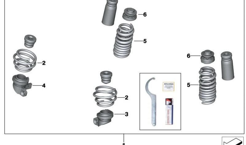 Kit di sospensione sportivo M Performance OEM 31305A87C79 per BMW G83. BMW originale.