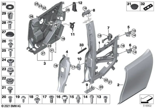 Fechando para BMW I I01, I01N (OEM 51217266711). BMW original