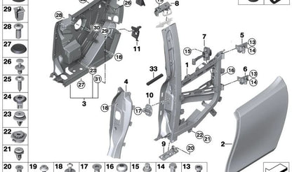 Clip de sujeción OEM 51007355279 para BMW i3 (I01). Original BMW.