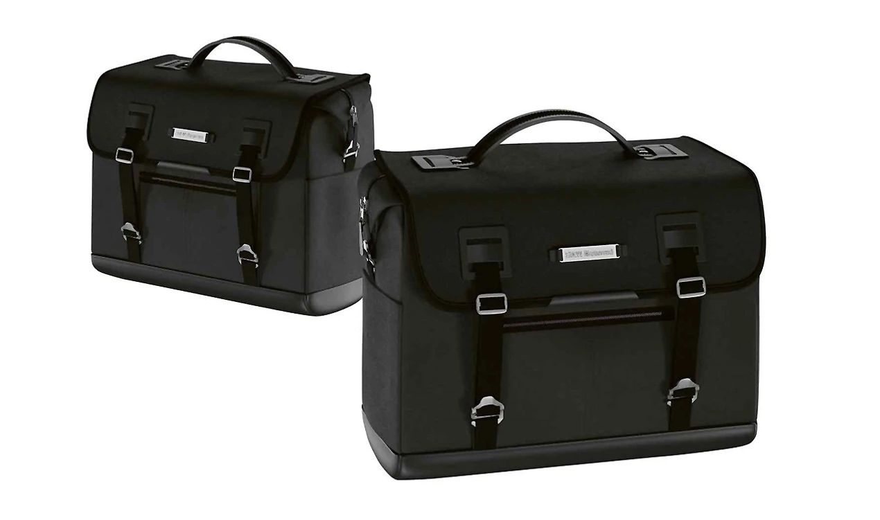 Sacoche latérale gauche étanche OEM 77402471303 pour motos BMW R18, R18 Classic. BMW Motorrad d'origine.