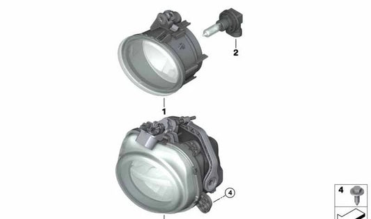 Faro antiniebla izquierdo OEM 63177238787 para BMW X1 F48, X2 F39, X3 F25, X4 F26, X5 F15, X5 M F85, X6 F16, X6 M F86. Original BMW.