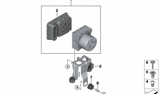 Kit de reparo DSC Unidade OEM 34505A6DC38 para BMW G42, G20, G21, G28, G22, G23, G26, G29. BMW original.