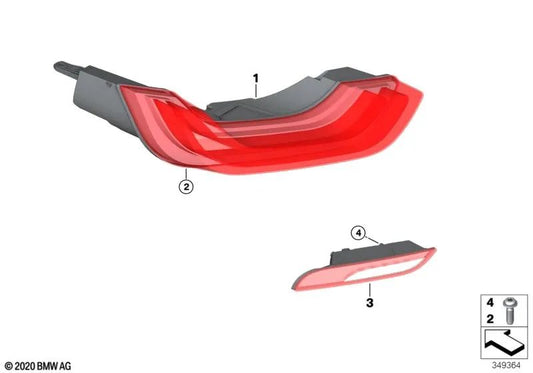 LED Heckpilot linker Stoßfänger für BMW I12, I15 (OEM 63217310783). Original BMW.