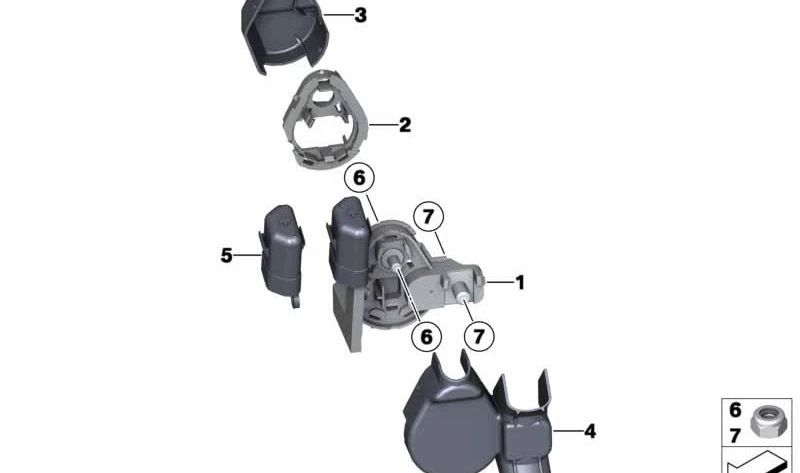 Distributore Punto di partenza esterno per BMW Serie 1 E81, E82, E87, E88, Serie 3 E90, E91, E92, E93, X1 E84 (OEM 61149144884). BMW originale