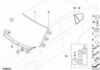 Clip para BMW X6 E71, E72 (OEM 51137192768). Original BMW.