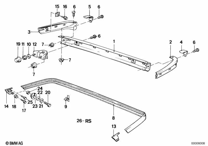 Wimbar für BMW E21, E30, E12, E28, E34, E24, E23, E32 (OEM 34414045712). Original BMW.