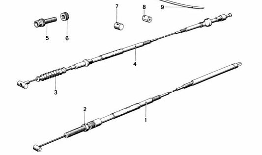 Cable acelerador OEM 32731237692 para BMW Motorrad R45 y R65 {R248: R450351, R450352, R450354, R450355, R650353, R650358}. Longitud 1096 mm. Original BMW.