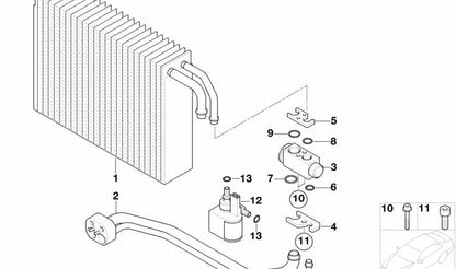 Válvula de expansión A/C OEM 64119178314 para BMW E65 y E66. Recambio original BMW.