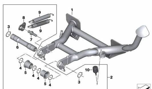 Eje trasero OEM 46527721879 para motos BMW K 1600 GT, K 1600 GTL, K 1600 Bagger. Original BMW Motorrad.