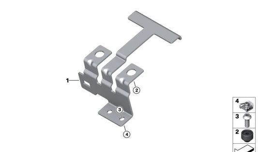 OEM 52538535861 Casqueau en caoutchouc pour les motos BMW F 750 GS, F 800 GT, F 850 ​​GS, C Evolution ... et plus. BMW original Motorrad.