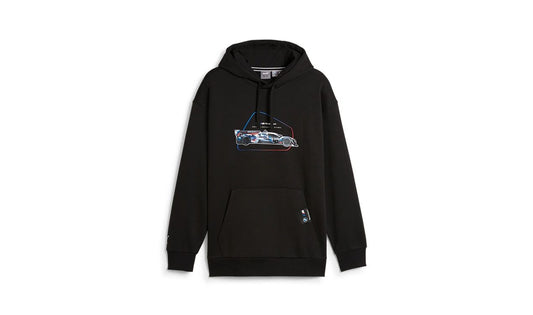 Sudadera con capucha BMW M Motorsport Autografik OEM 80145B318A4 para BMW. Diseño inspirado en el motor Hybrid V8, ideal para fans de BMW Motorsport. Original BMW.