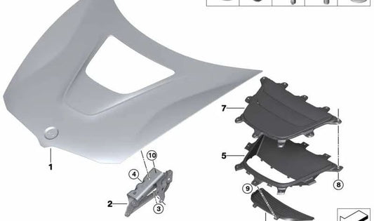 Piastra intermedia per BMW I12, I15 (OEM 51007465199). BMW originale