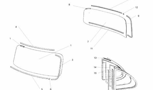 **Junta de parabrisas OEM 51317540173 para BMW E46. Original BMW.**