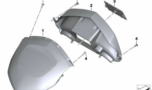 Tampa do computador de navegação OEM 46638382724 para BMW K 1600 GT, K 1600 GTL, K 1600 Bagger. Originais BMW Motorrad.