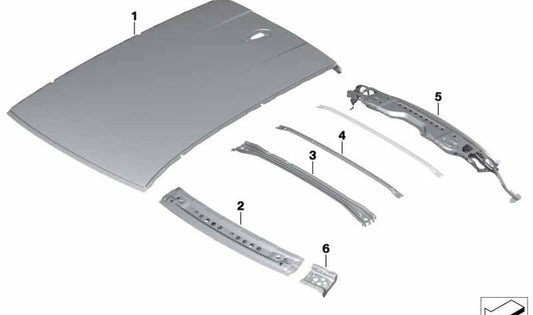 Spoiler de teto dianteiro para BMW F40, F70 (OEM 41009466179). BMW originais.