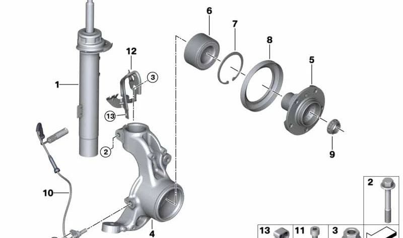 Linke ABS/BVA -Leitungsunterstützung für BMW E90, E91, E92 (OEM 34526773551). Original BMW